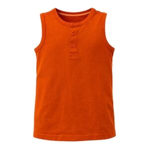 Hanna Andersson Kids Orange Tank Top Sleeveless Tshirt Toddler Boy Size 90 3T